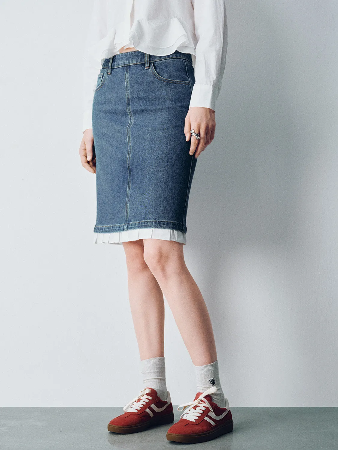 2 In 1 Mini Denim Skirt