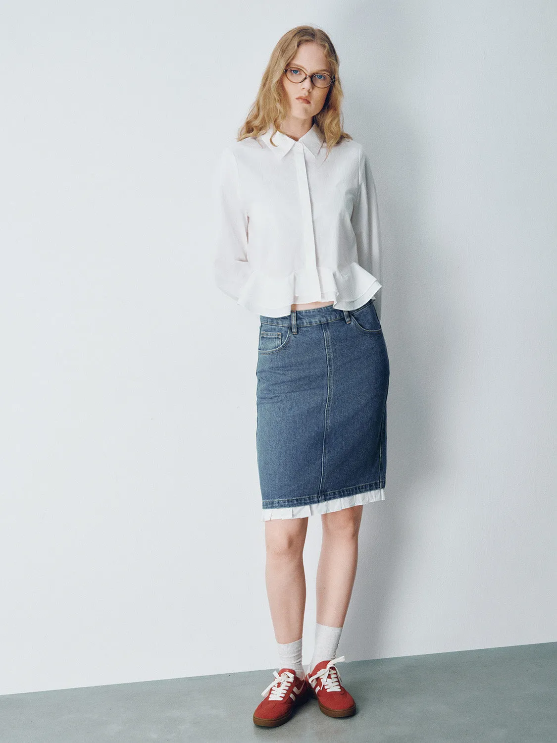 2 In 1 Mini Denim Skirt