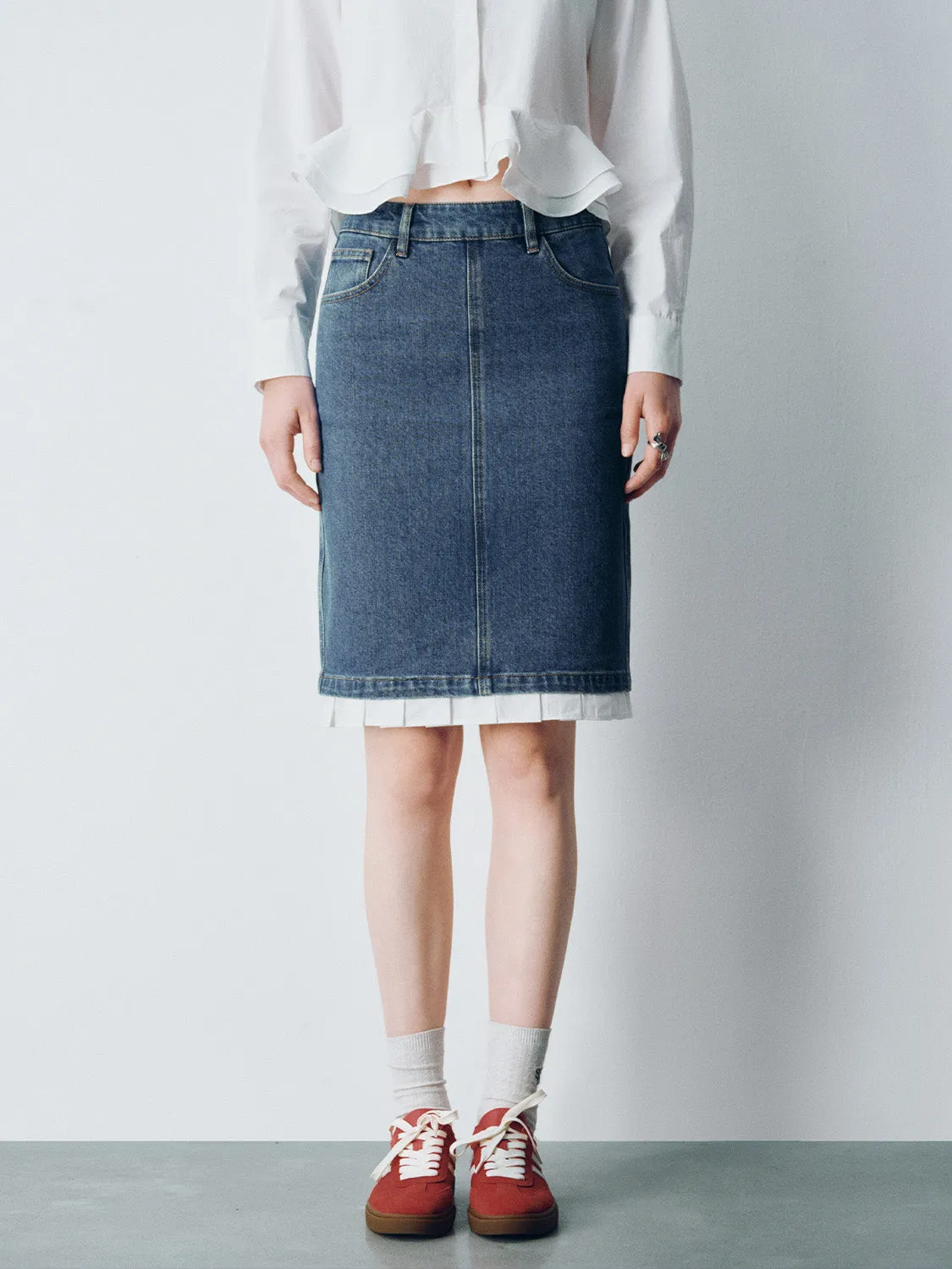 2 In 1 Mini Denim Skirt