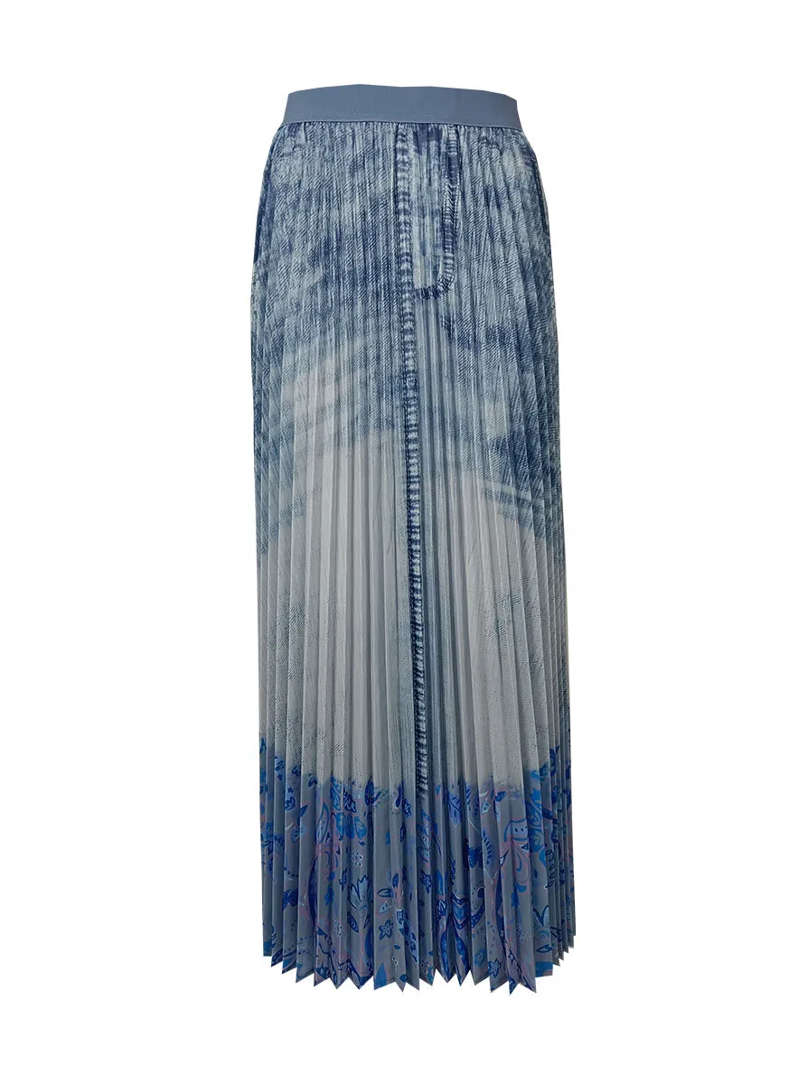 4240047 Printed Pleated Skirt *Last Piece