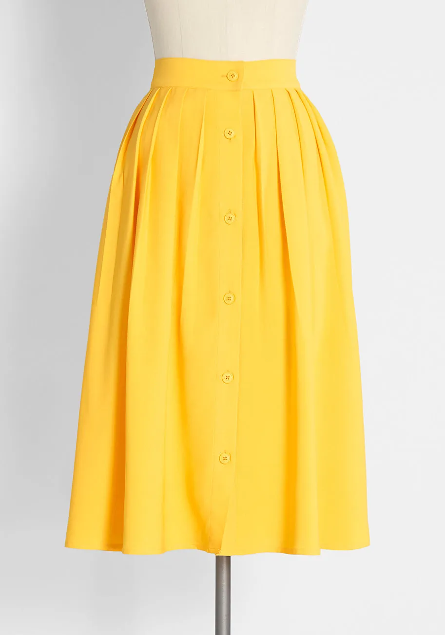 A Darling Disruption Pleated Swing Skirt