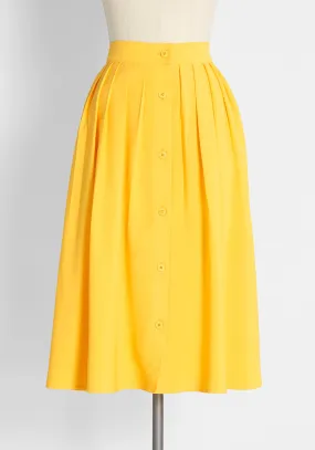 A Darling Disruption Pleated Swing Skirt