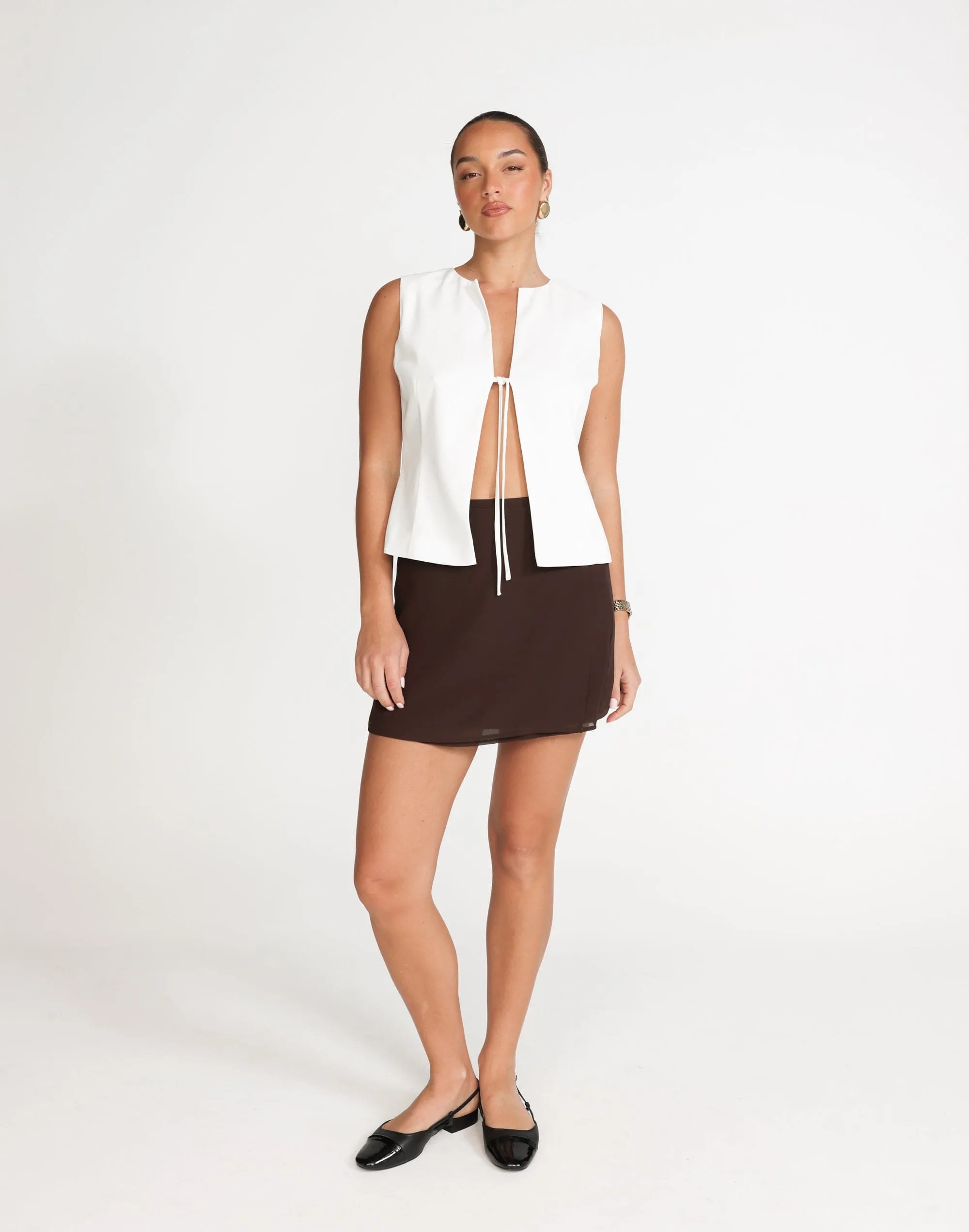 Abby Mini Skirt (Cocoa)