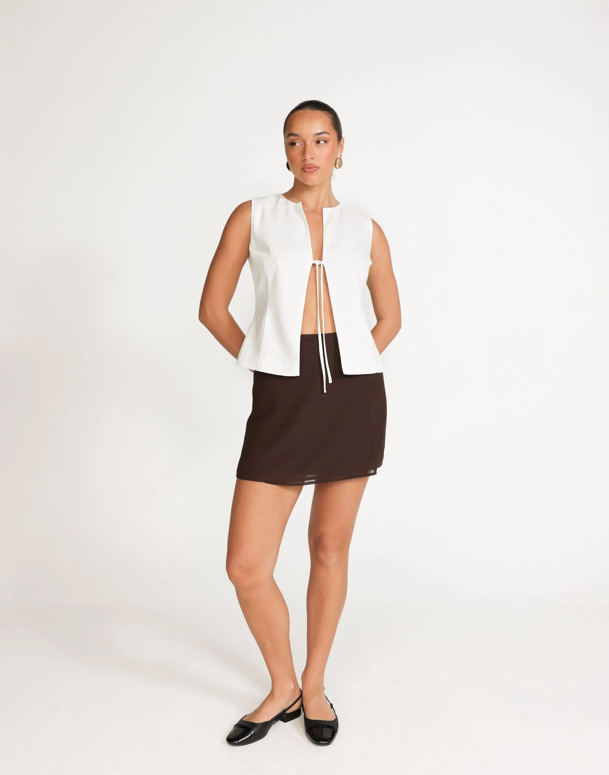 Abby Mini Skirt (Cocoa)