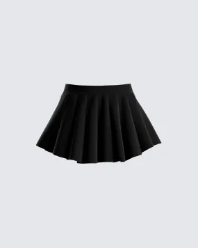 Addler Black Pleated Mini Skirt