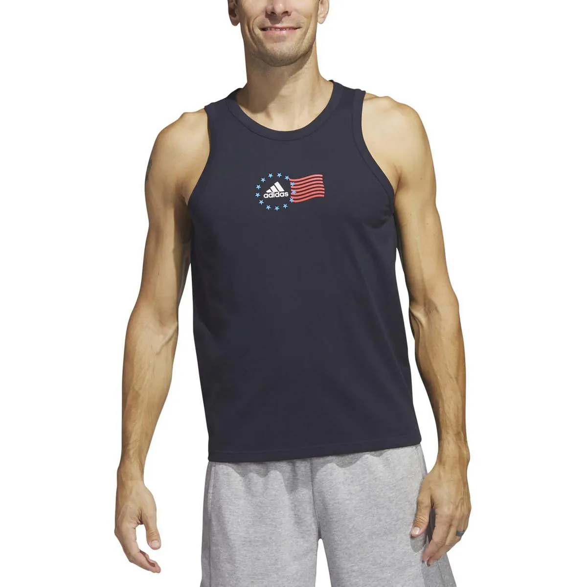 Adidas Mens Graphic Cotton Tank Top