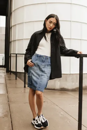 Akari Denim Cargo Skirt - FINAL SALE