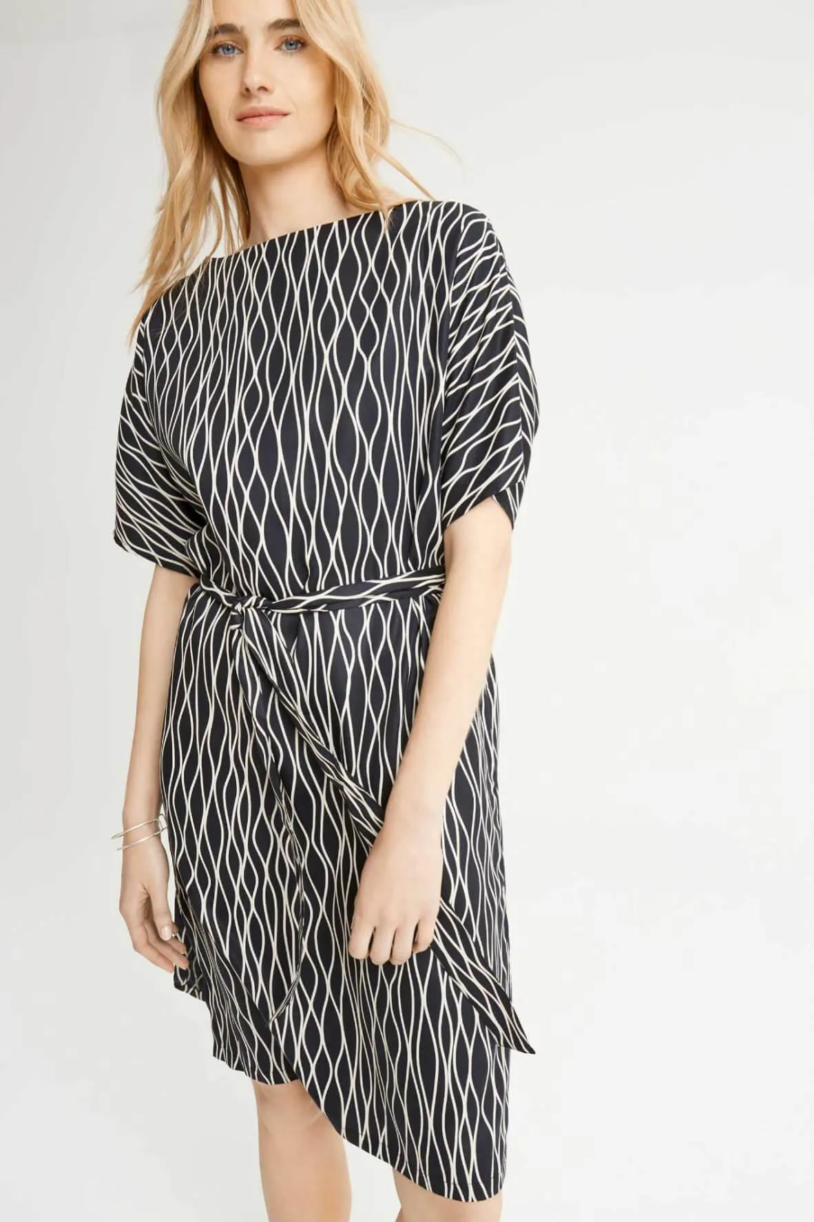 Alaina Abstract Dress Black