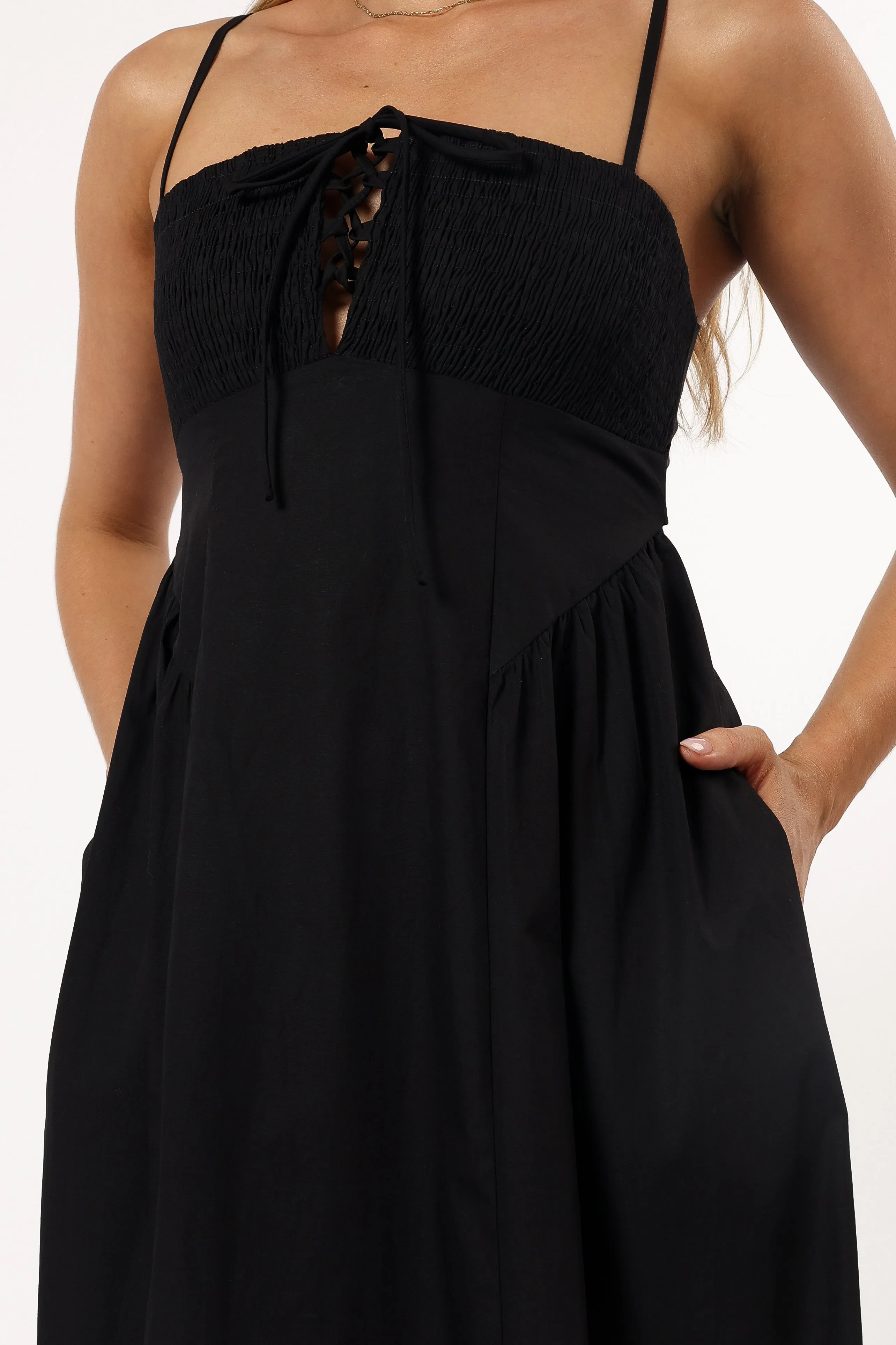 Alena Midi Dress - Black