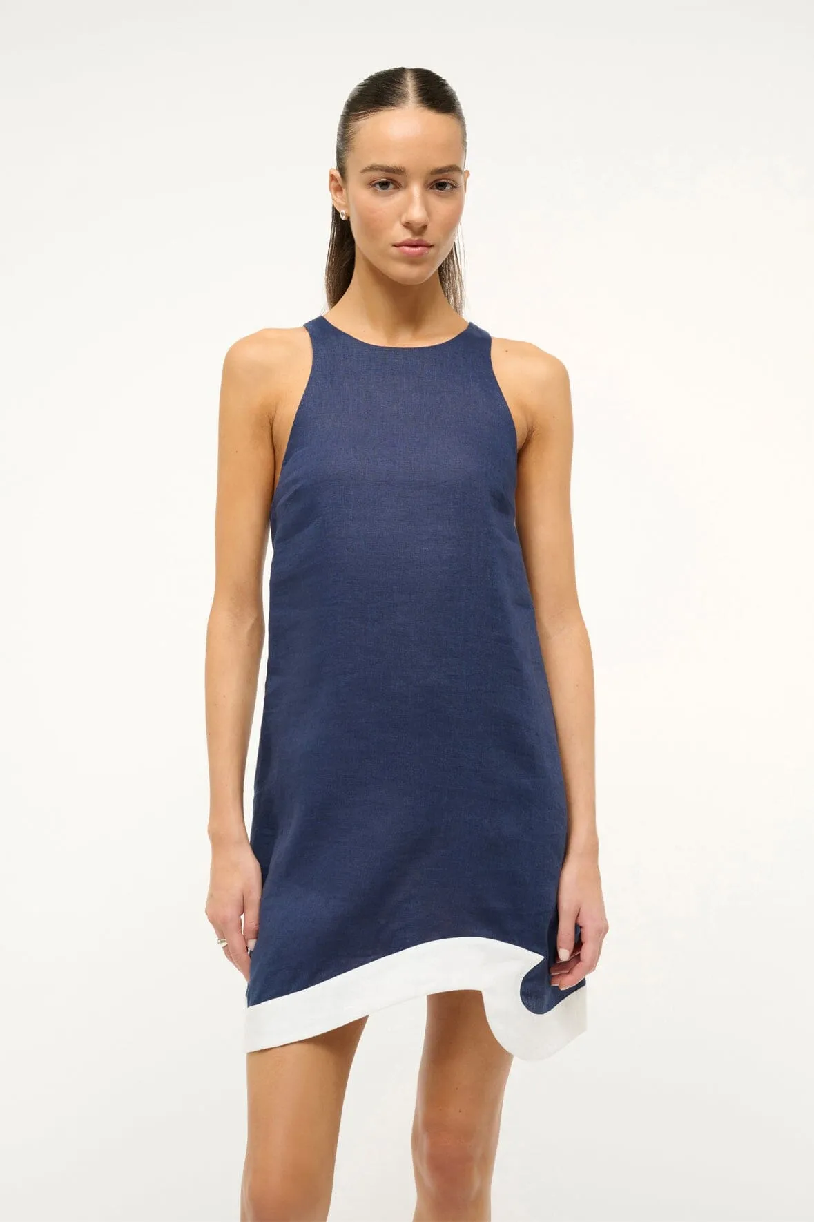 ALLORI DRESS | NAVY WHITE