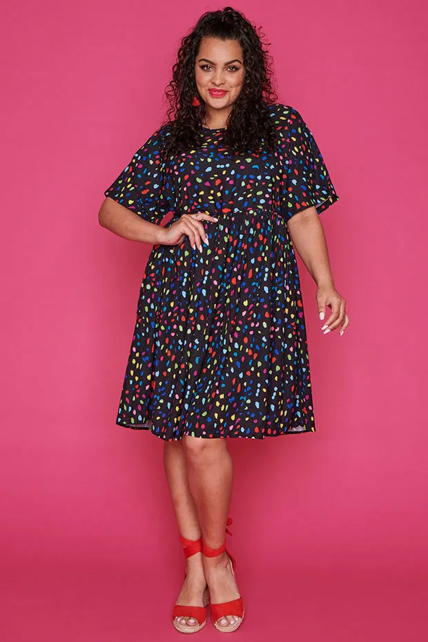 Allsorts Black Confetti Dress