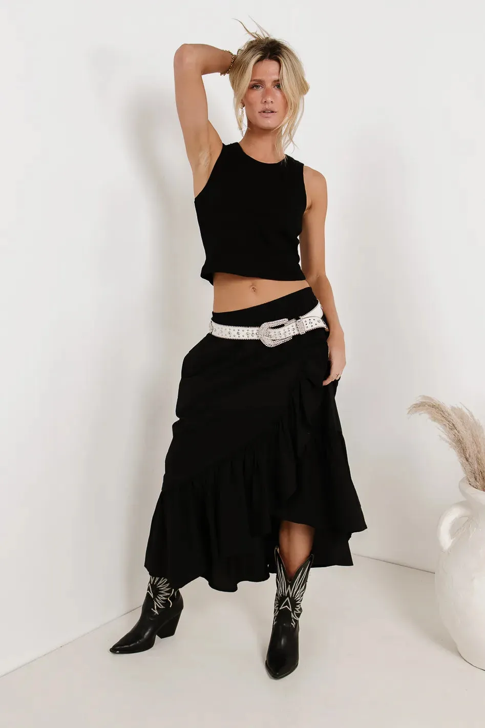 Arabella Maxi Skirt in Black