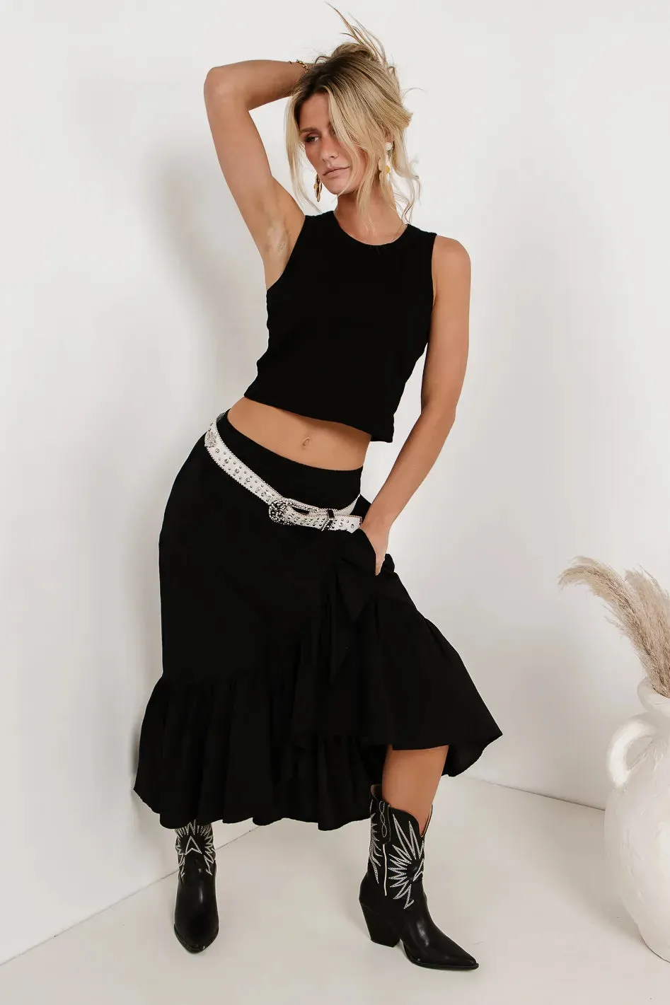 Arabella Maxi Skirt in Black