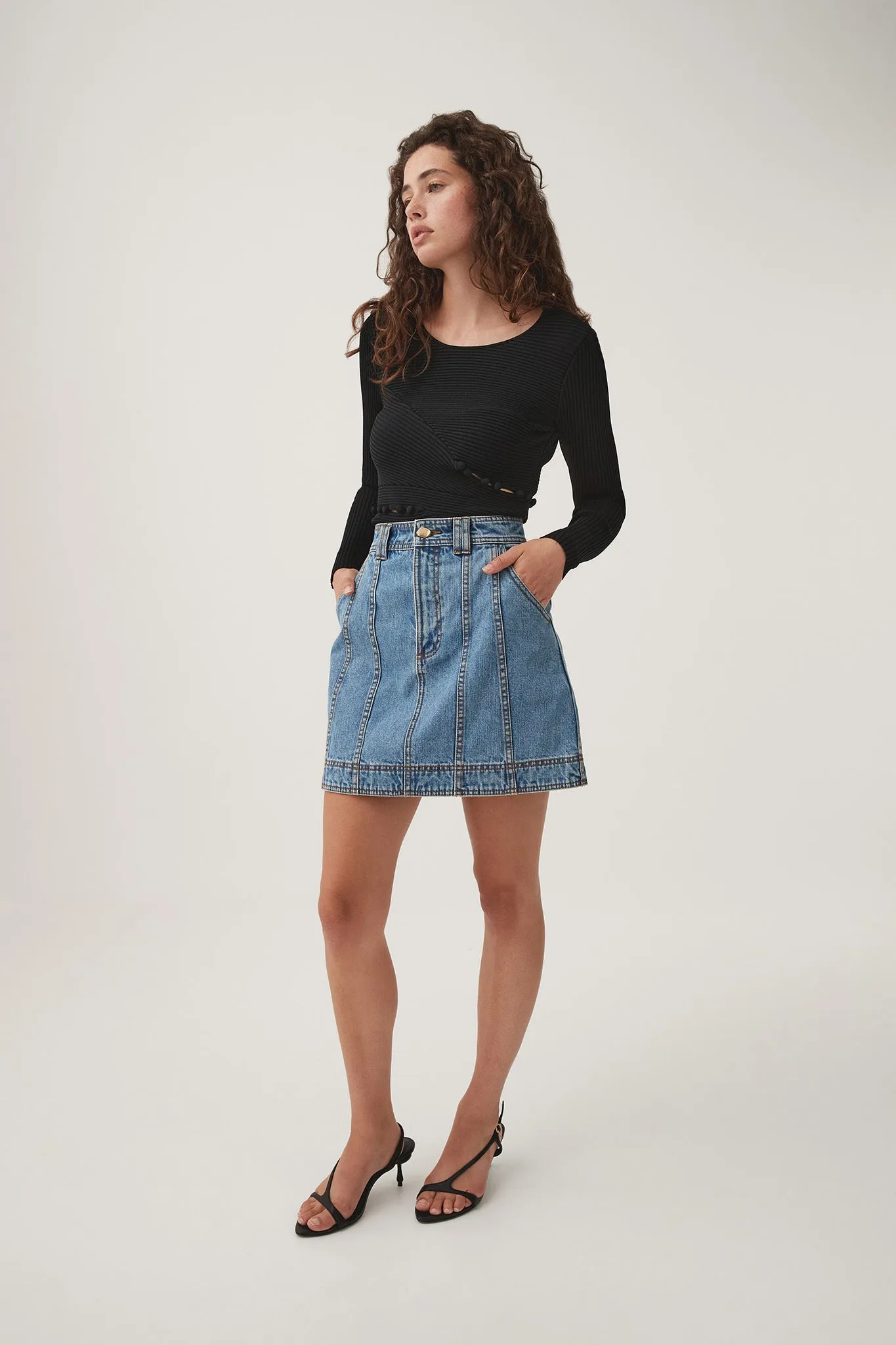 Aradia Denim Mini Skirt