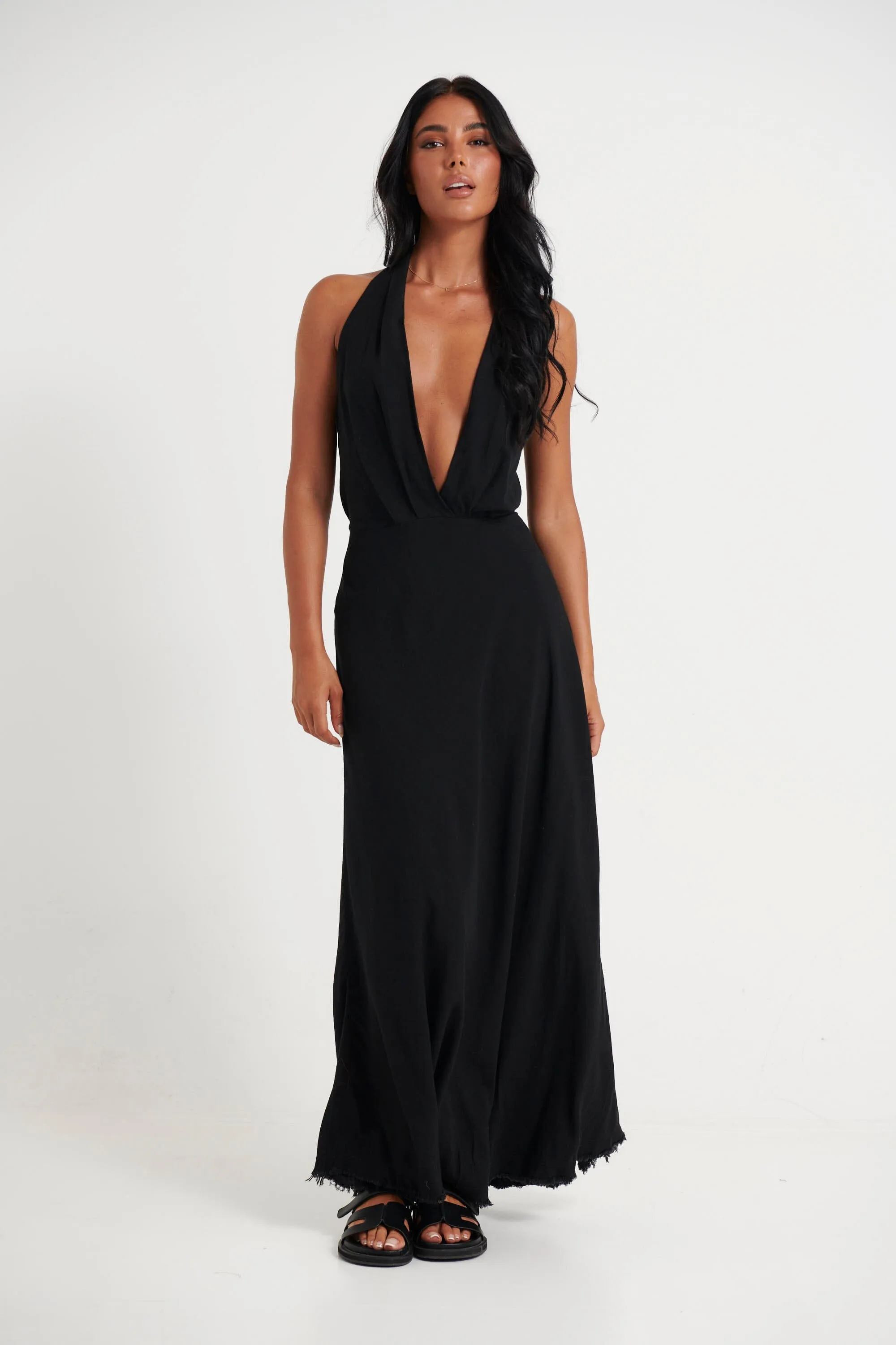 Ari Midi Dress - Black