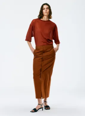 Arun Suiting Back Wrap Maxi Skirt