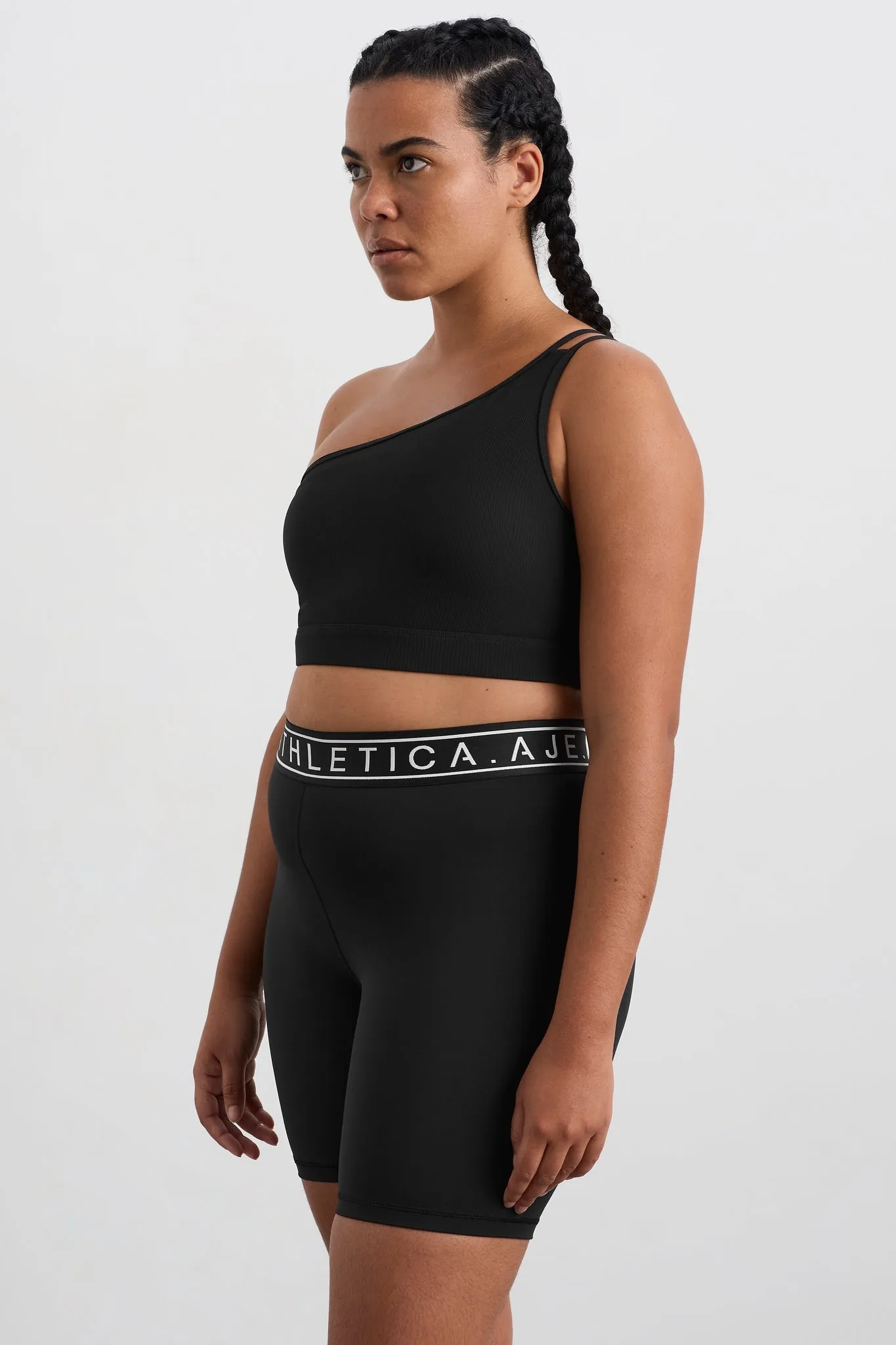 Asymmetric Ribbed Crop Top 386