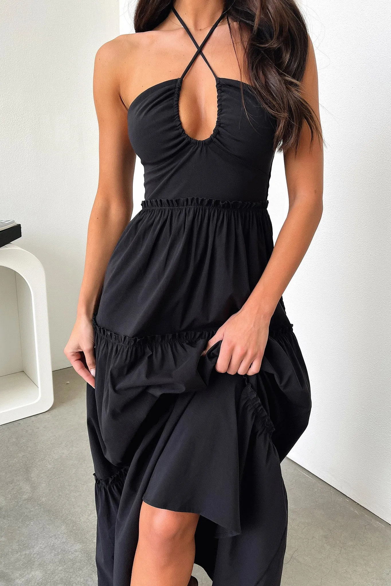 Audrina Maxi Dress - Black