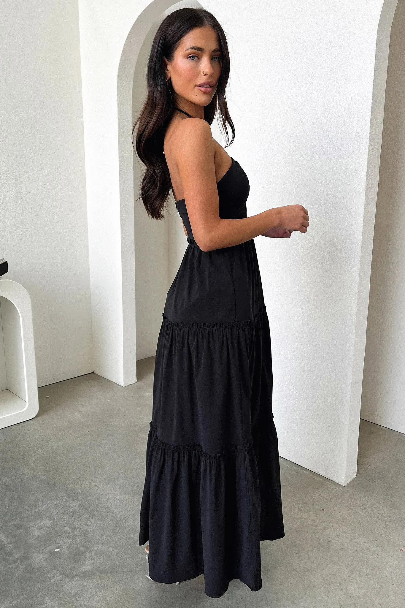 Audrina Maxi Dress - Black