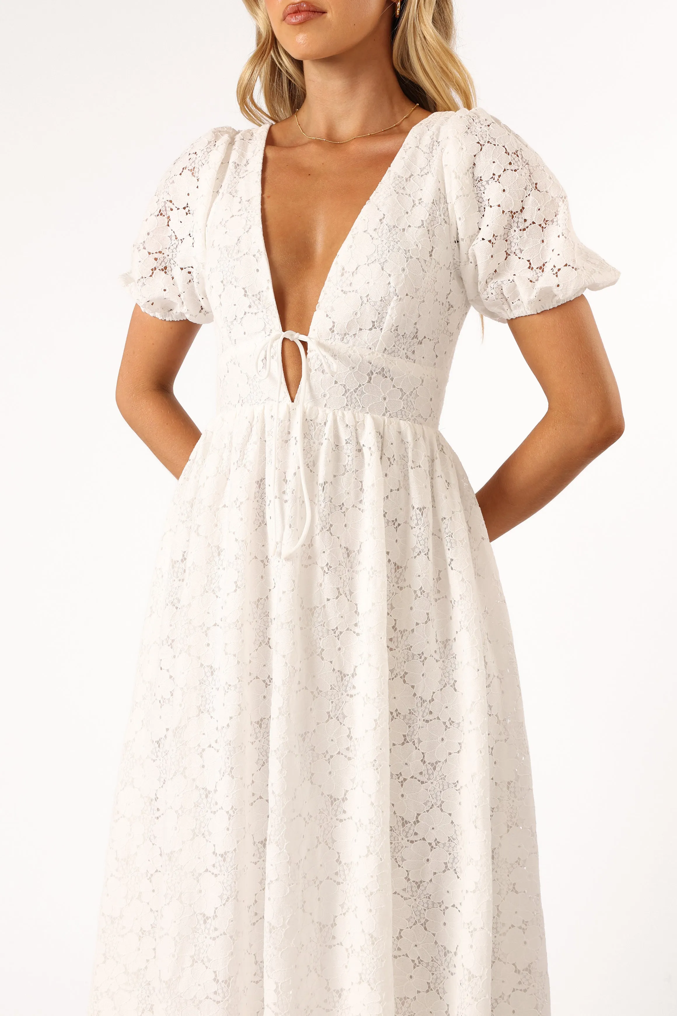 Ayden Midi Dress - White