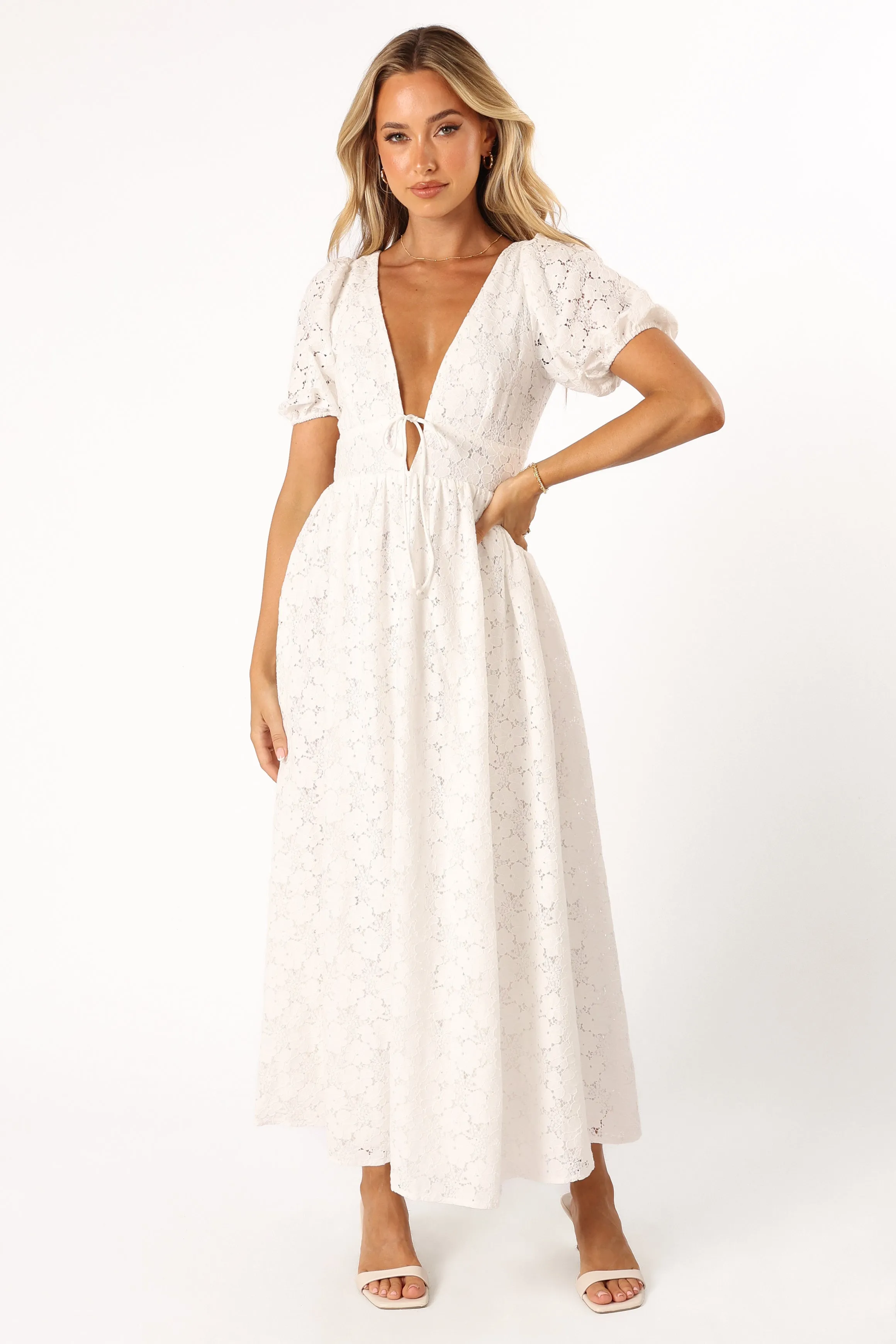 Ayden Midi Dress - White