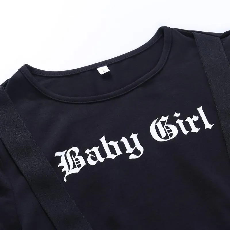 Baby Girl Suspender Crop Top