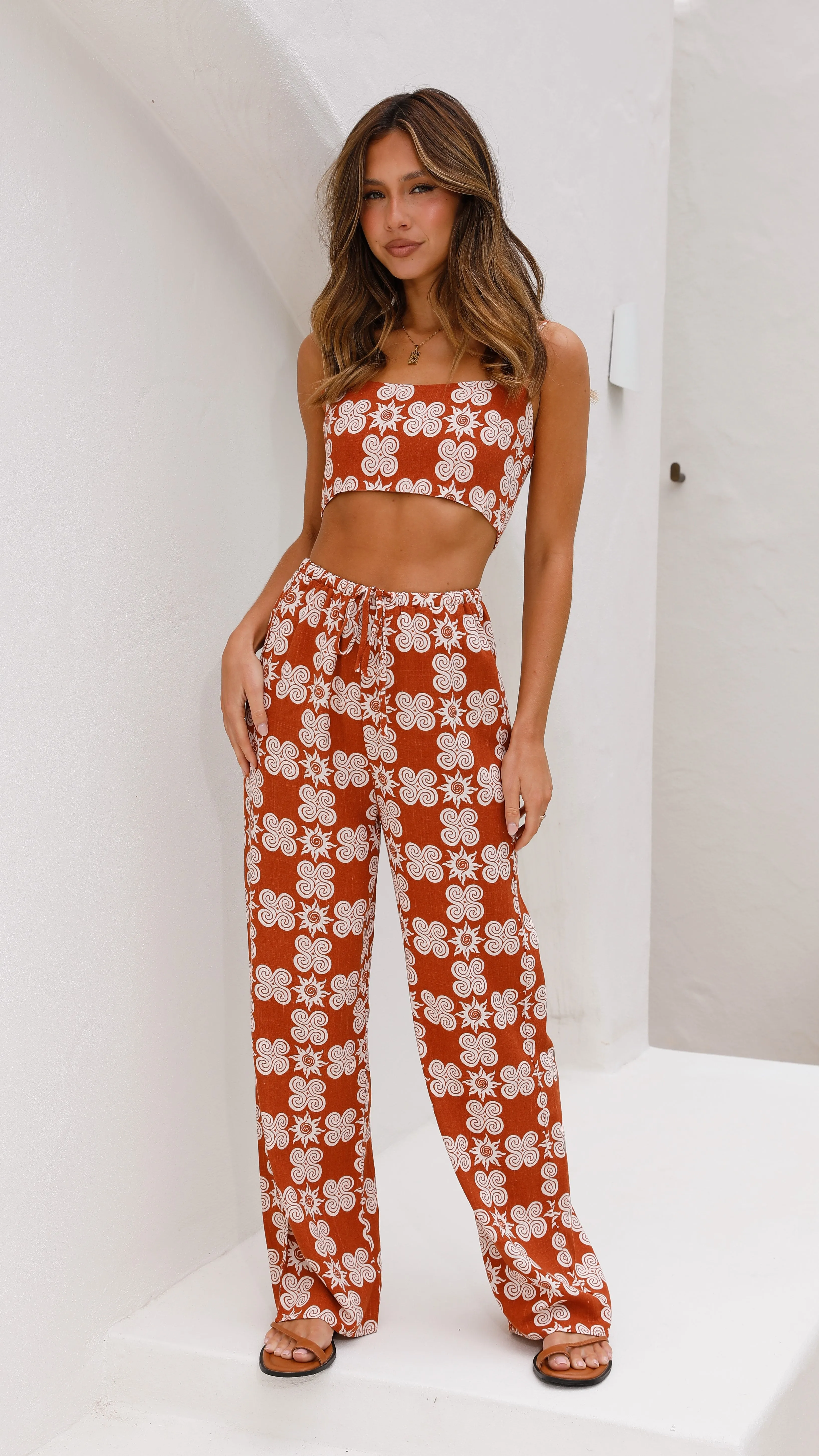 Beila Crop Top - Soleil Print