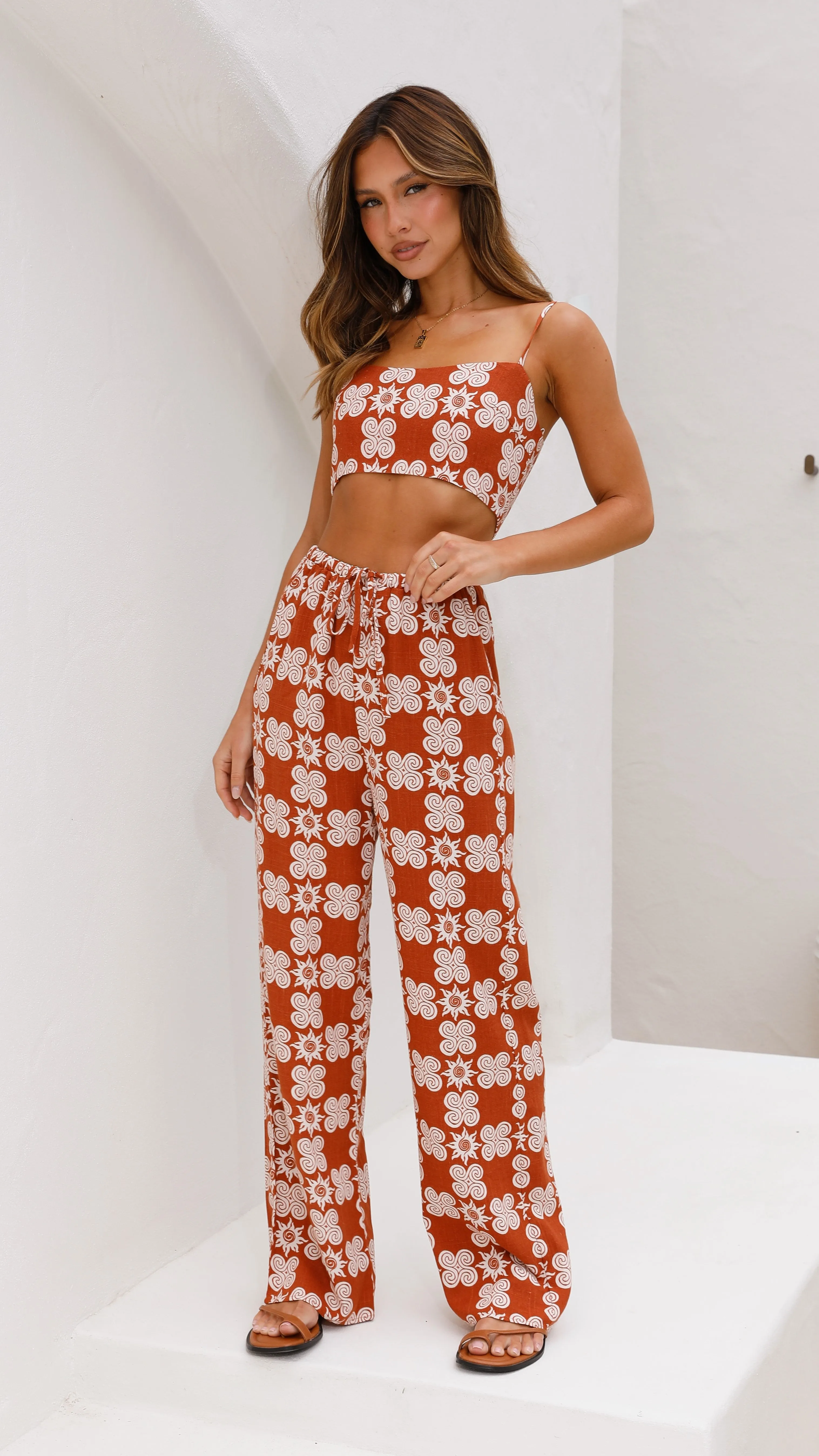 Beila Crop Top - Soleil Print