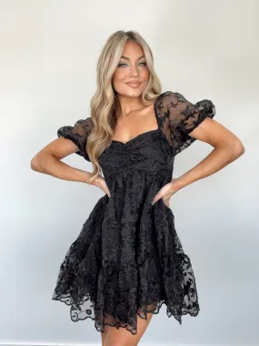 Black Lace Babydoll Dress