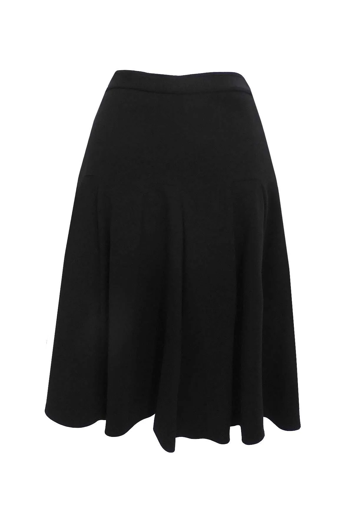 Black Pleated Circle Skirt