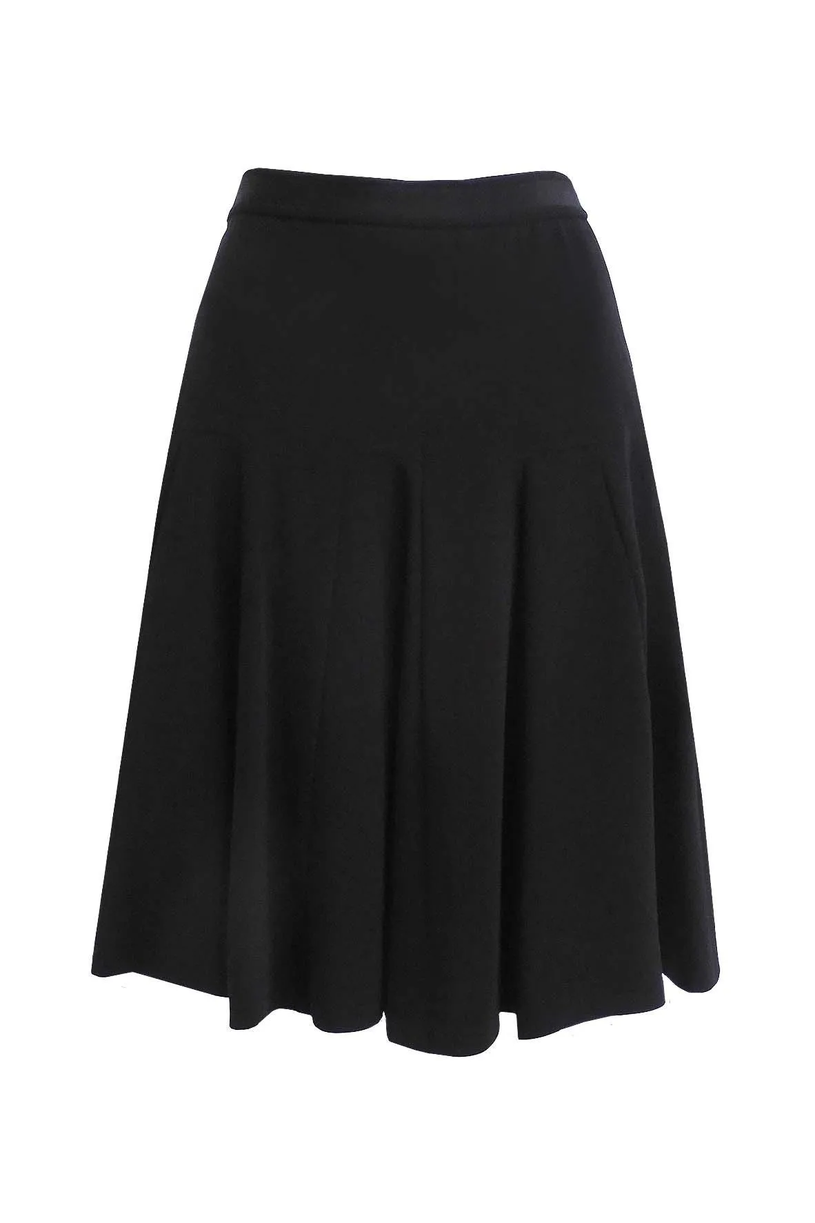 Black Pleated Circle Skirt