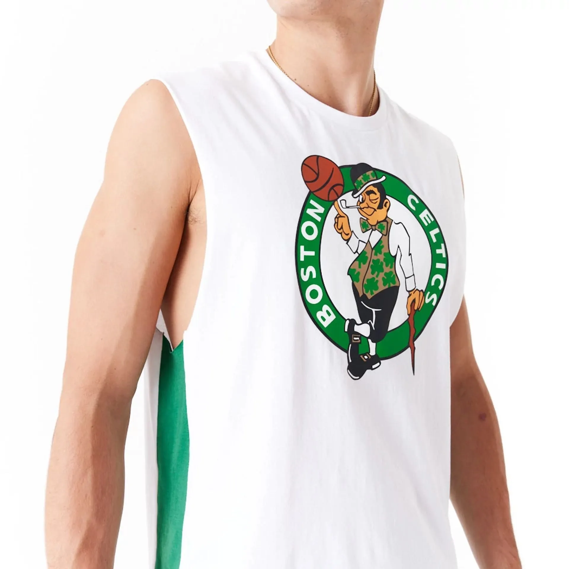 Boston Celtics Colour Block White Tank Top