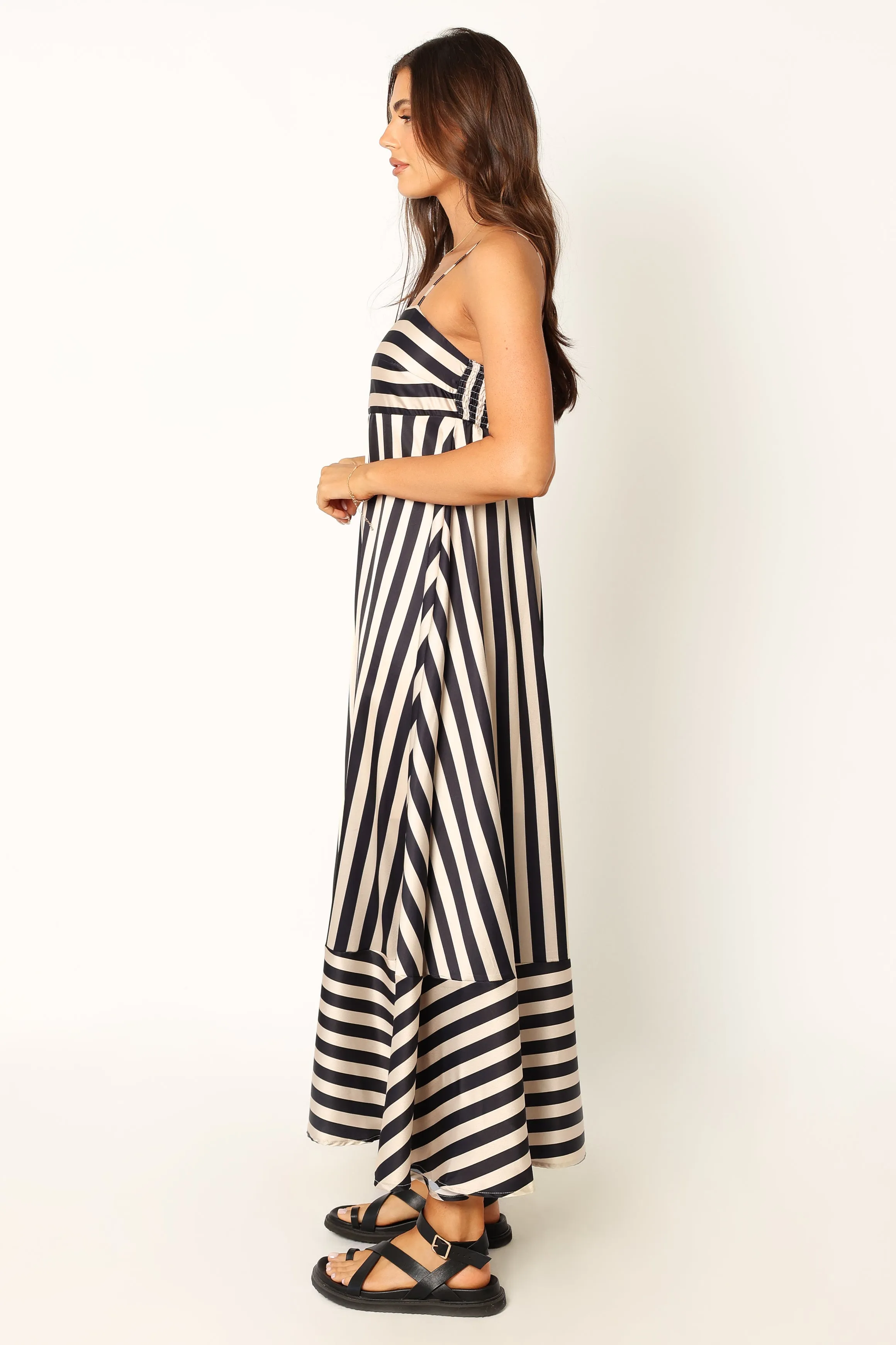 Brea Maxi Dress - Black Stripe