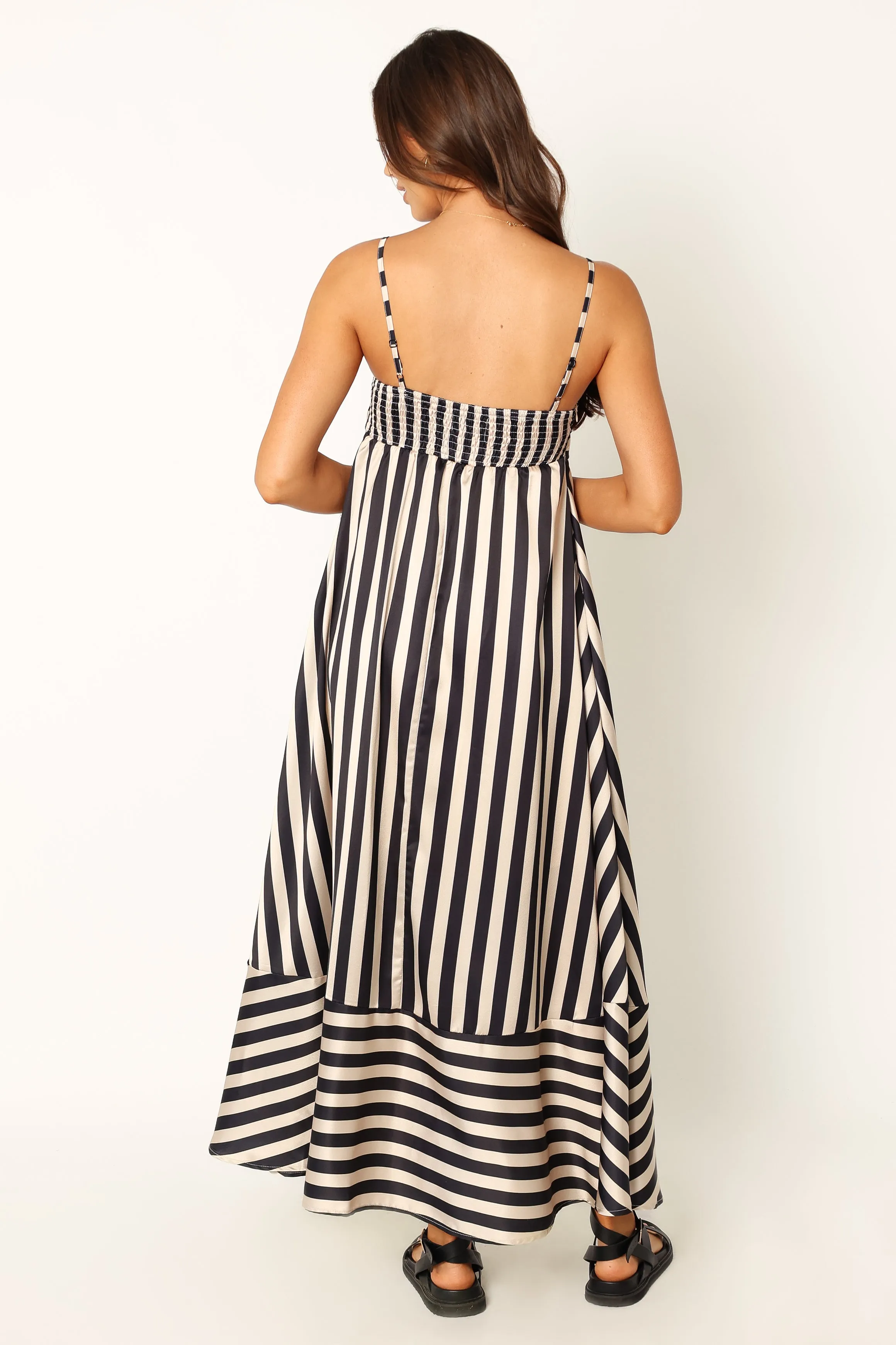 Brea Maxi Dress - Black Stripe