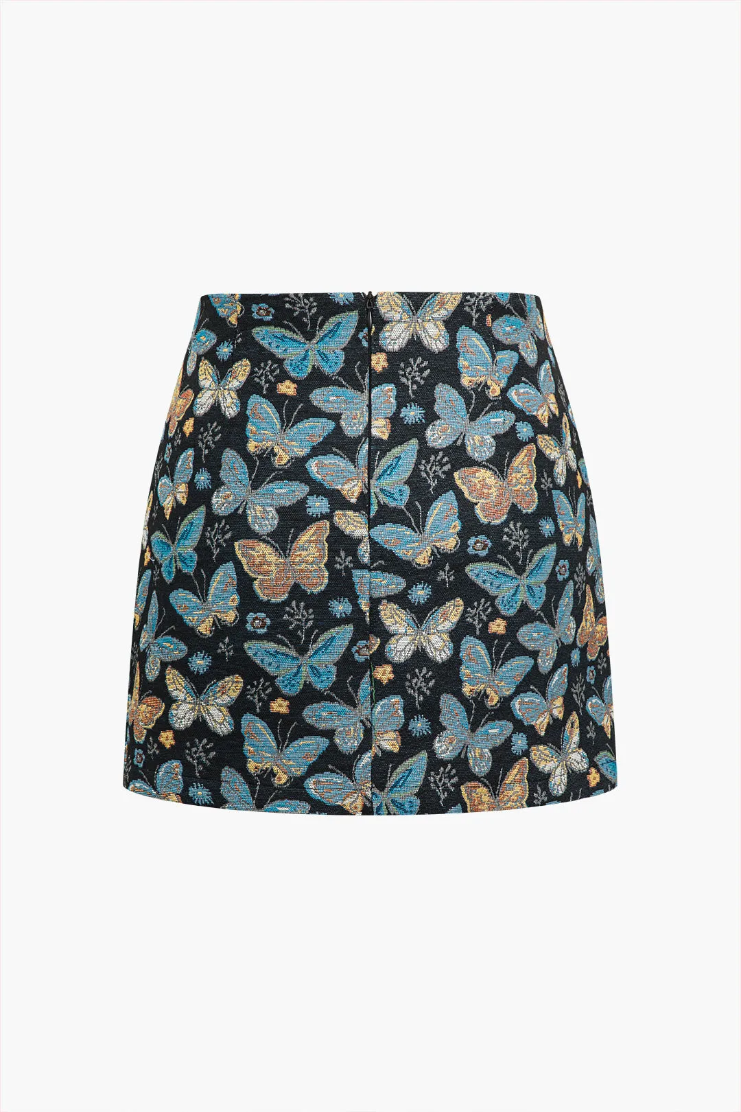 Butterfly Print Mini Skirt