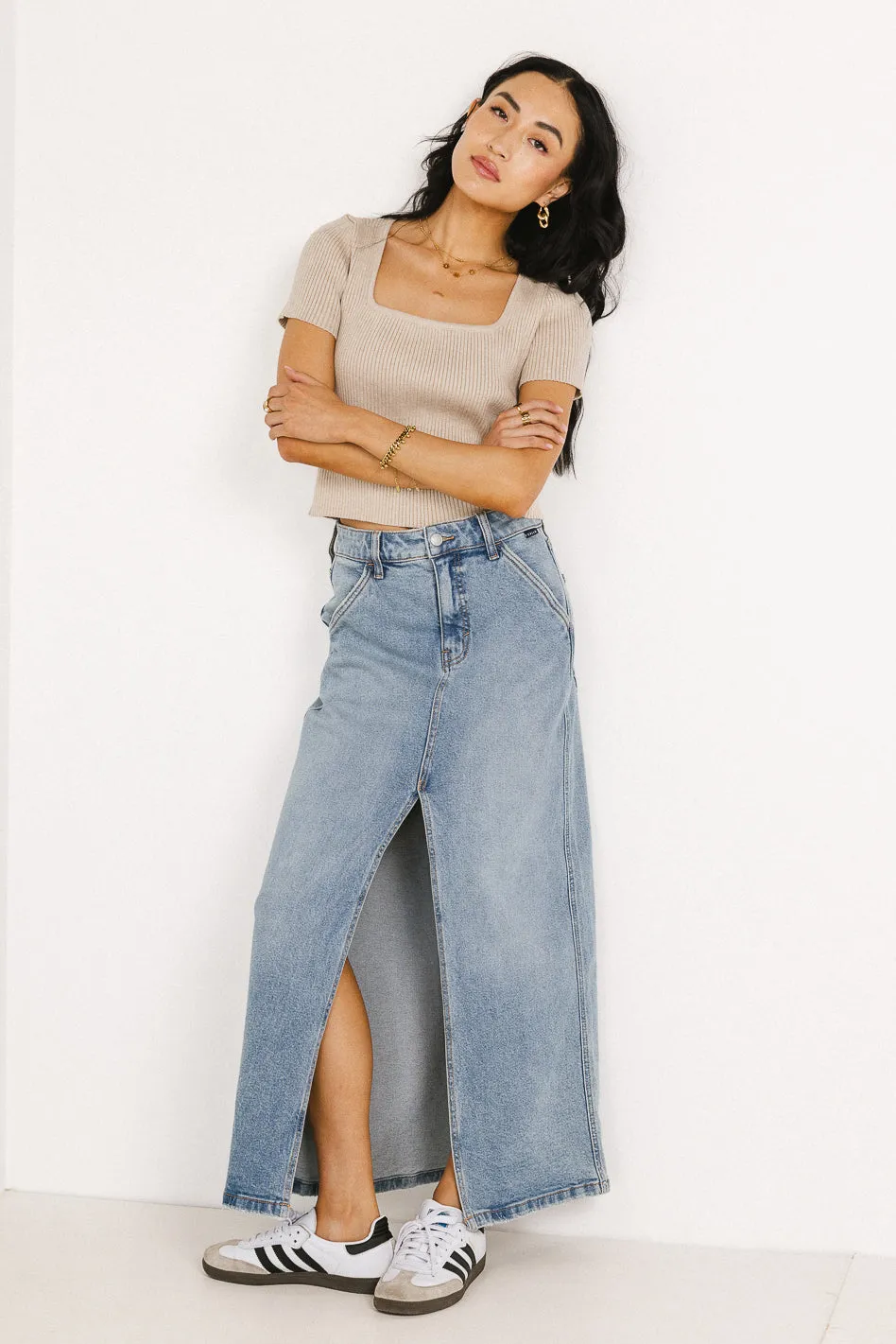 Capone Denim Maxi Skirt