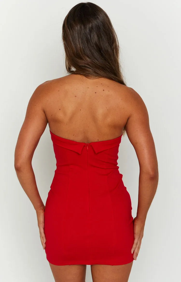 Carminia Red Mini Dress