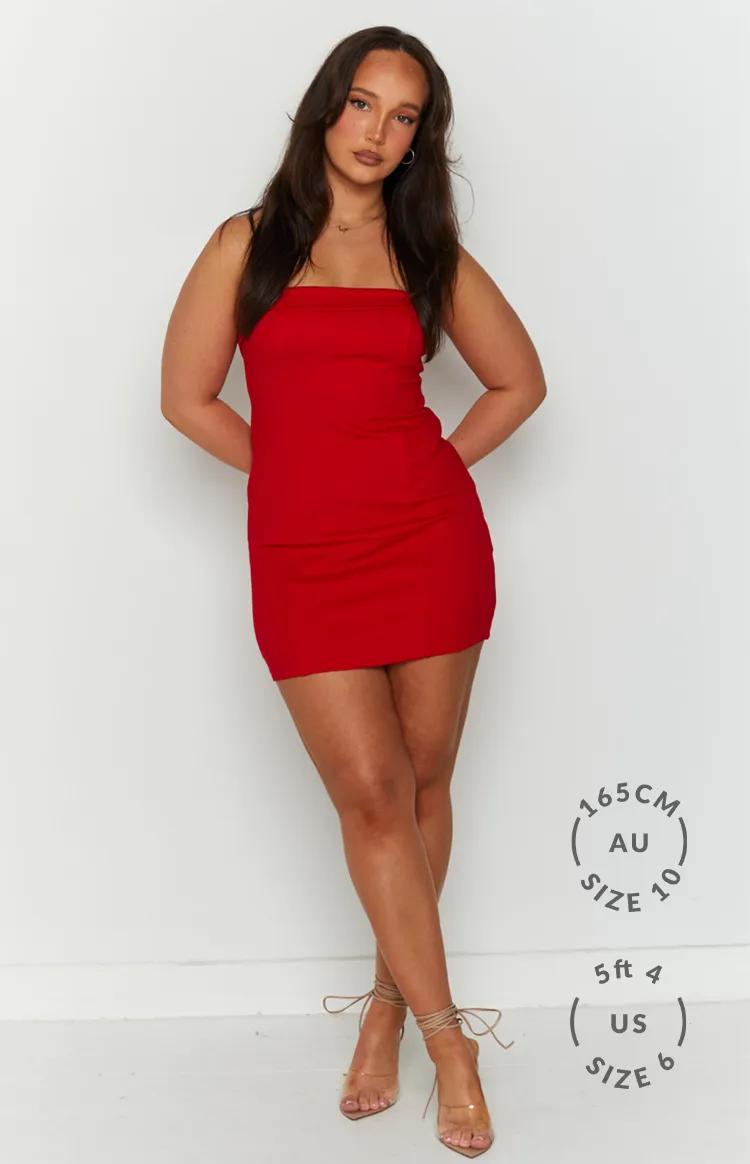 Carminia Red Mini Dress