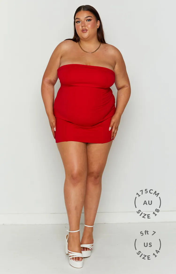 Carminia Red Mini Dress