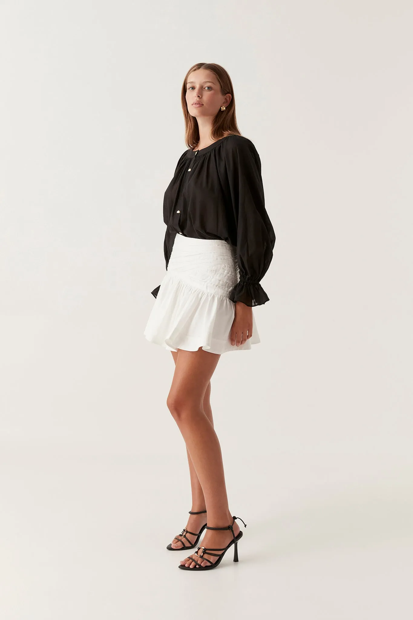 Carrie Ruched Mini Skirt