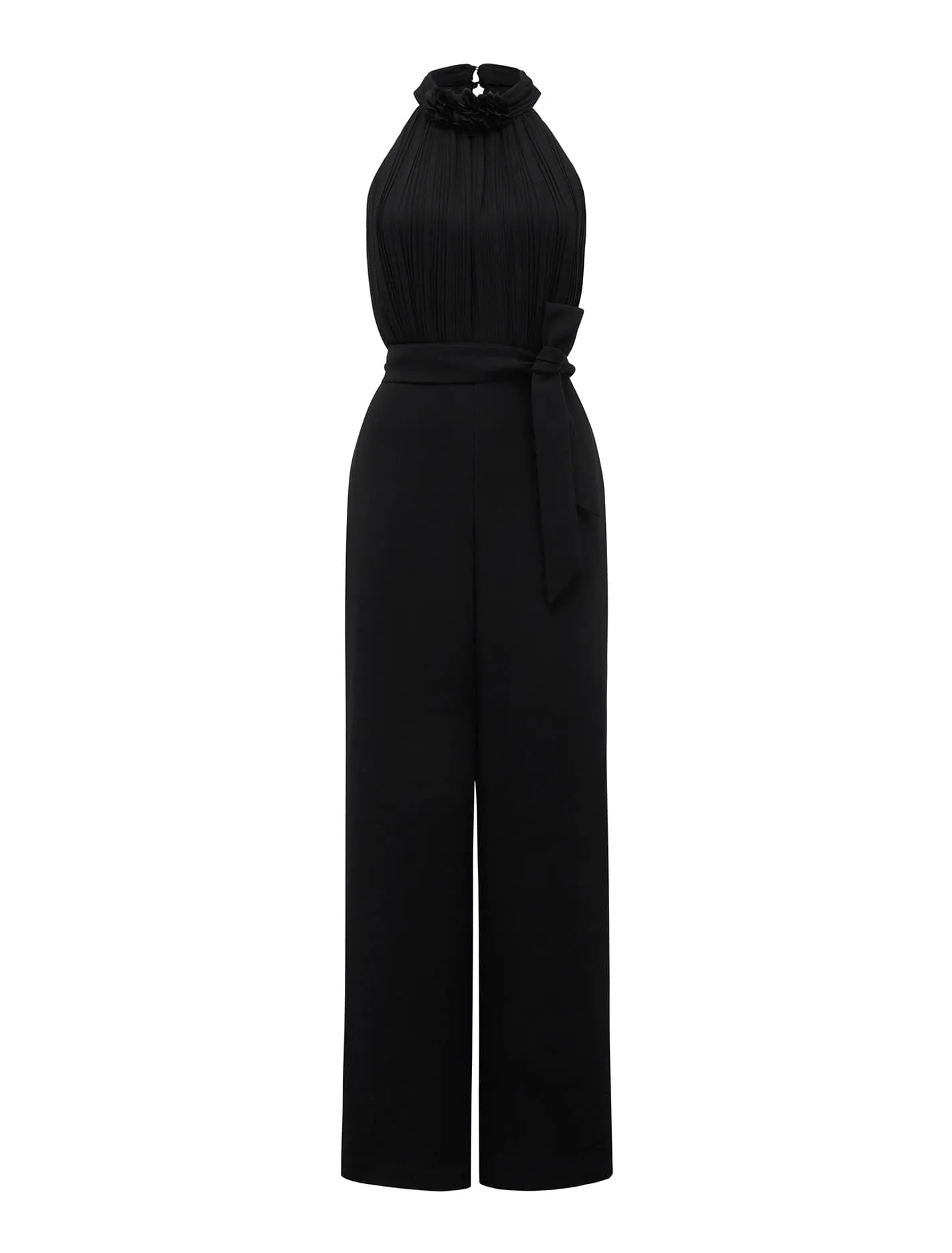 Carter Pleated Rosette Jumpsuit