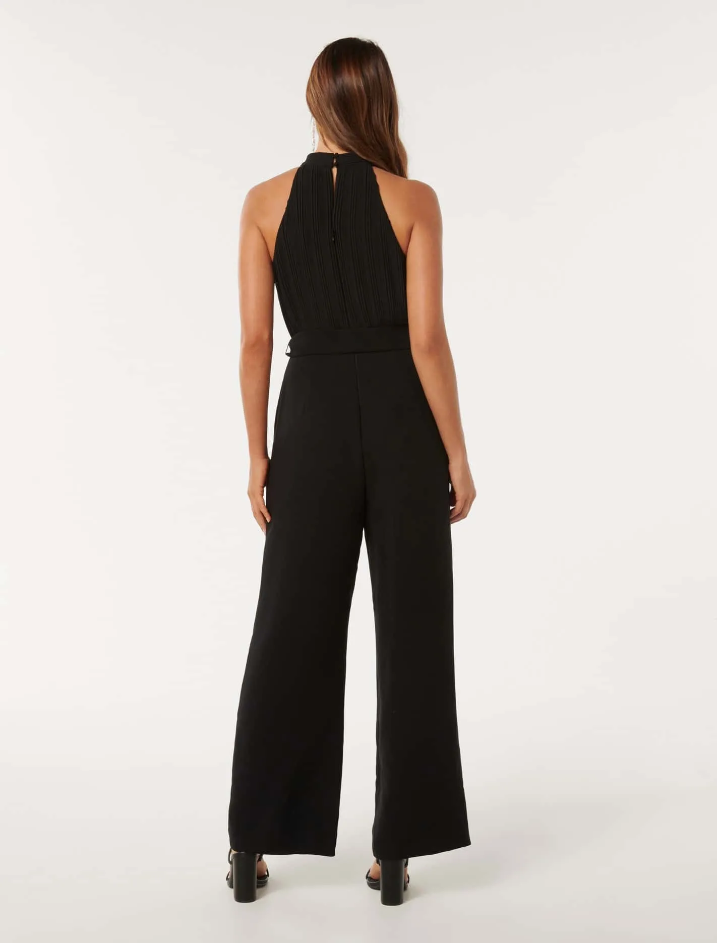 Carter Pleated Rosette Jumpsuit