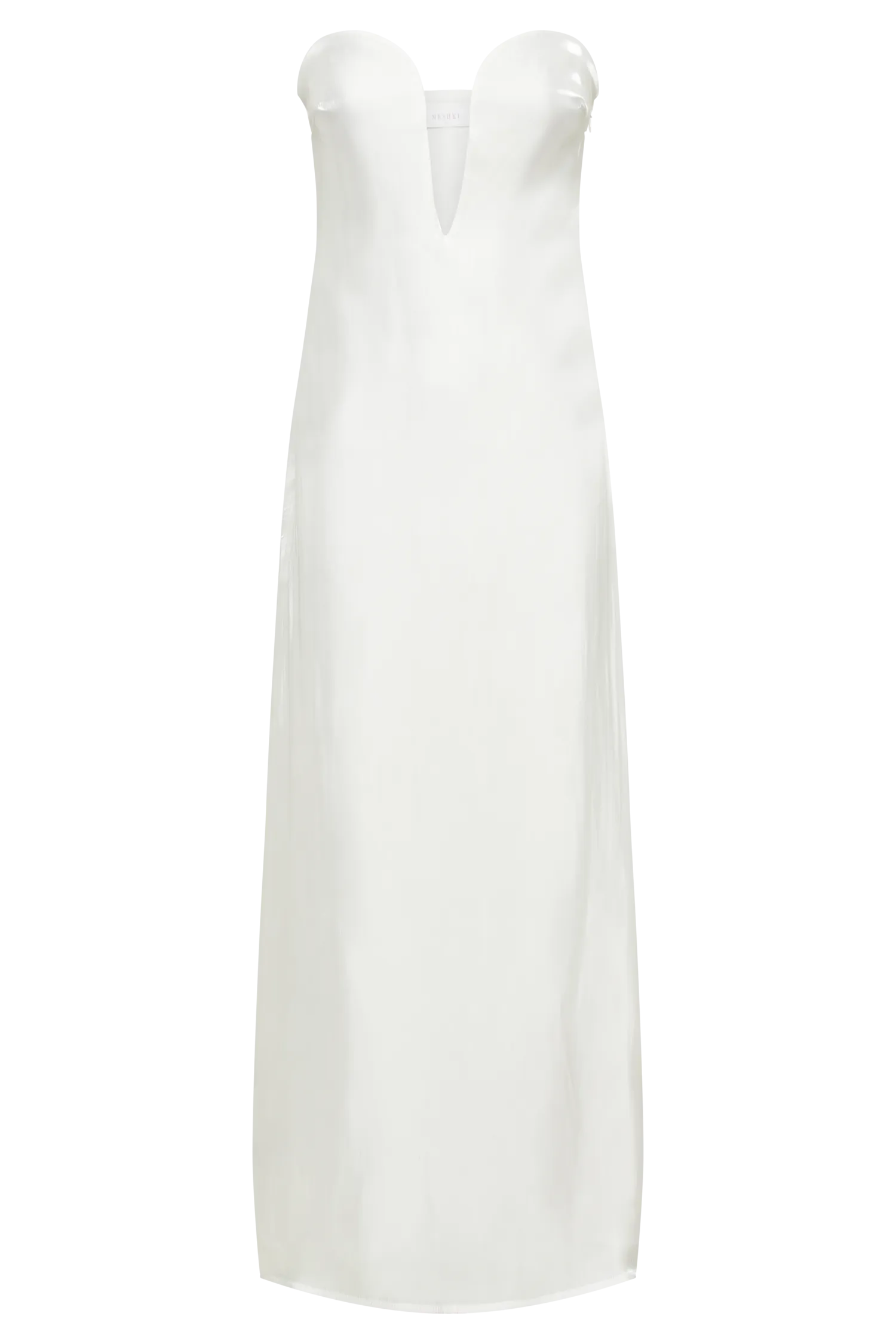 Chantelle Liquid Satin Midi Dress - White