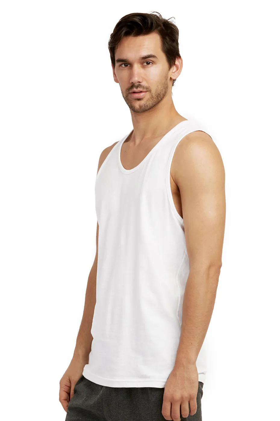 COTTONBELL MEN'S HEAVY TANK TOP (MT200C_WHITE)