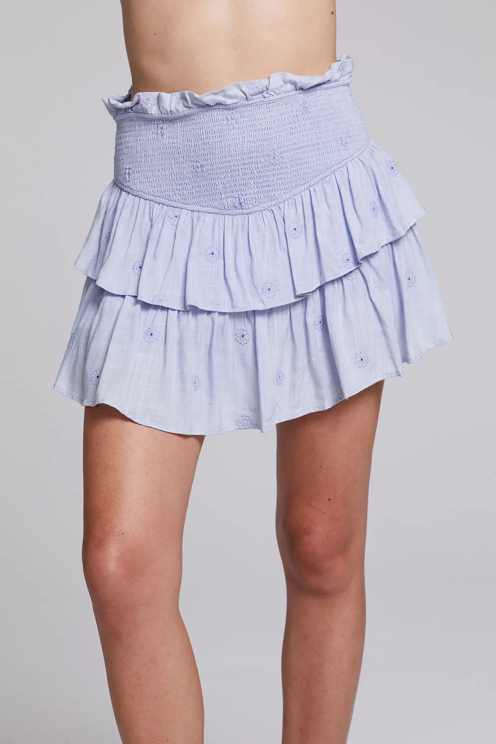 Cruz Faded Denim Blue Mini Skirt