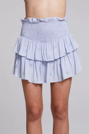 Cruz Faded Denim Blue Mini Skirt