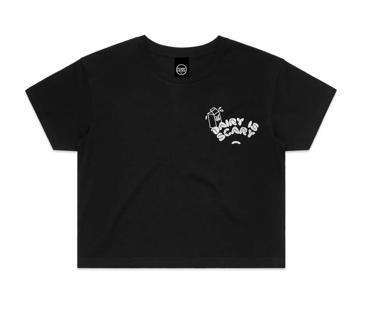 Dairy Is Scary - Black Crop Top