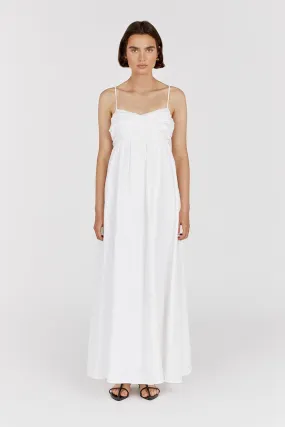 DALLAS WHITE LINEN MAXI DRESS