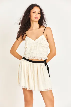 Dame Chantilly Lace Mini Skirt