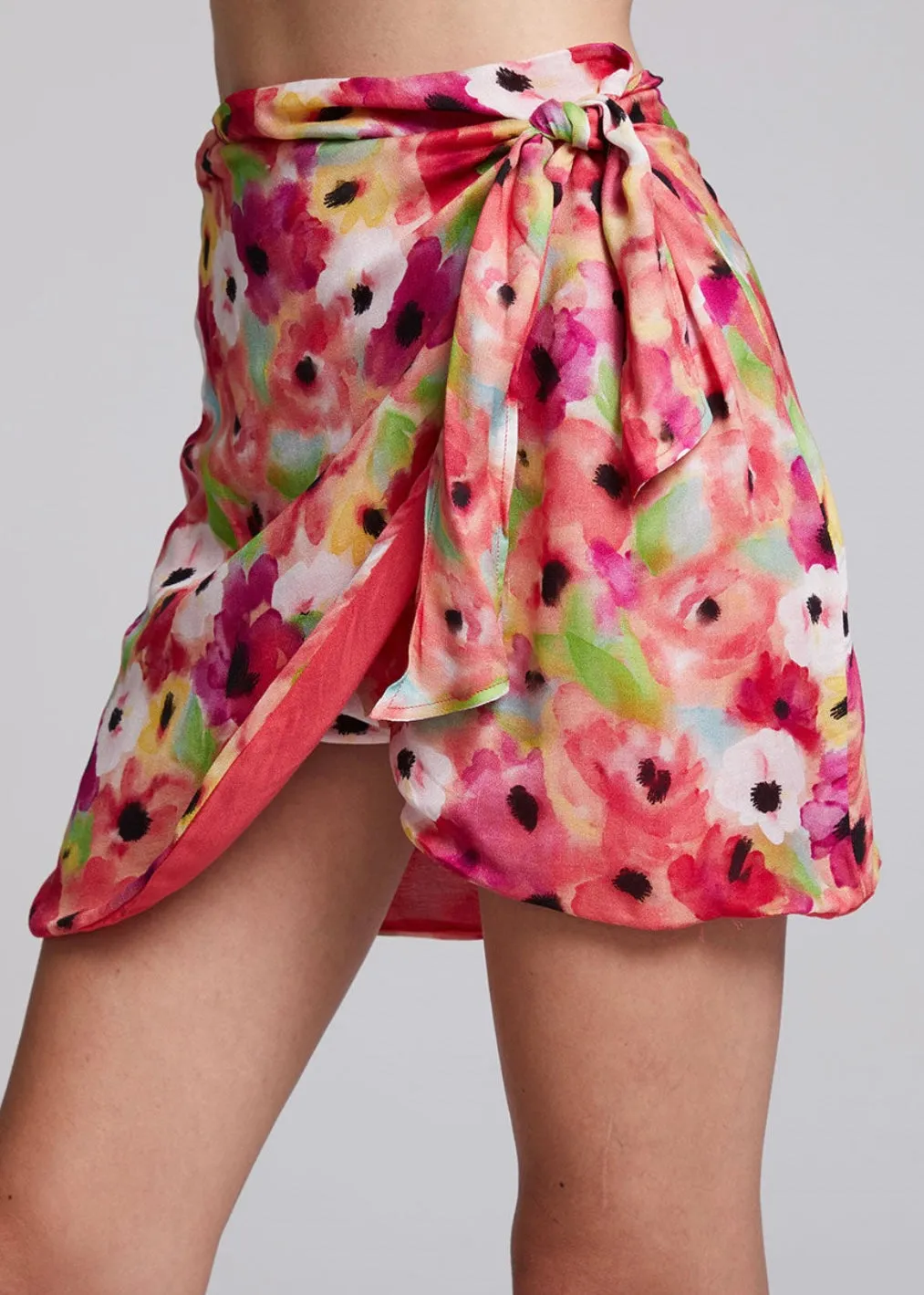 Elena Poppy Floral Mini Skirt - Final Sale